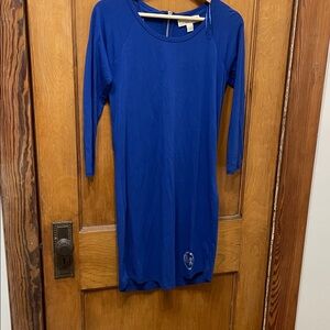 Elegant Blue Women's High Dress